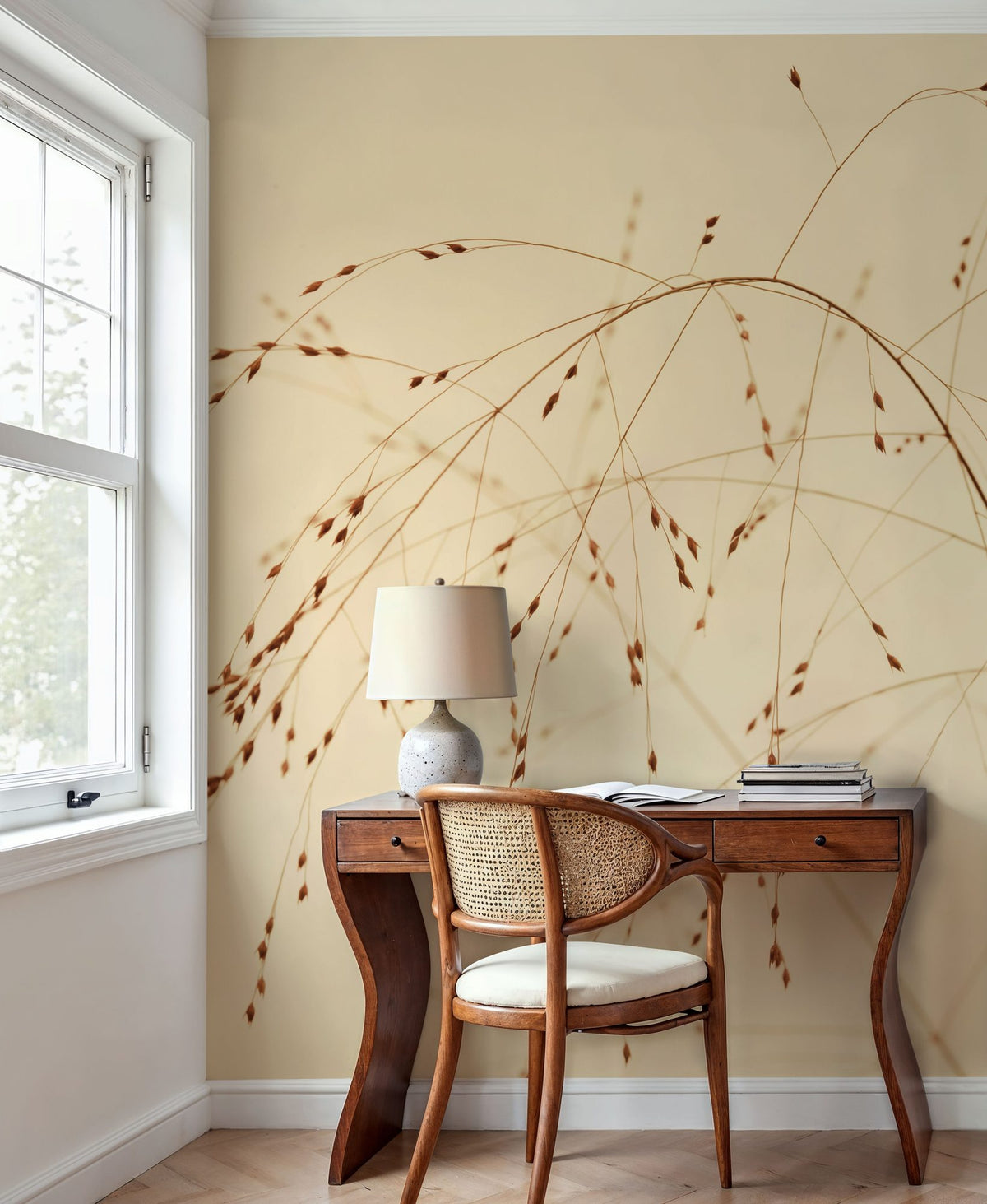 Lakeside Grasses Mural Wallpaper - room preview 06