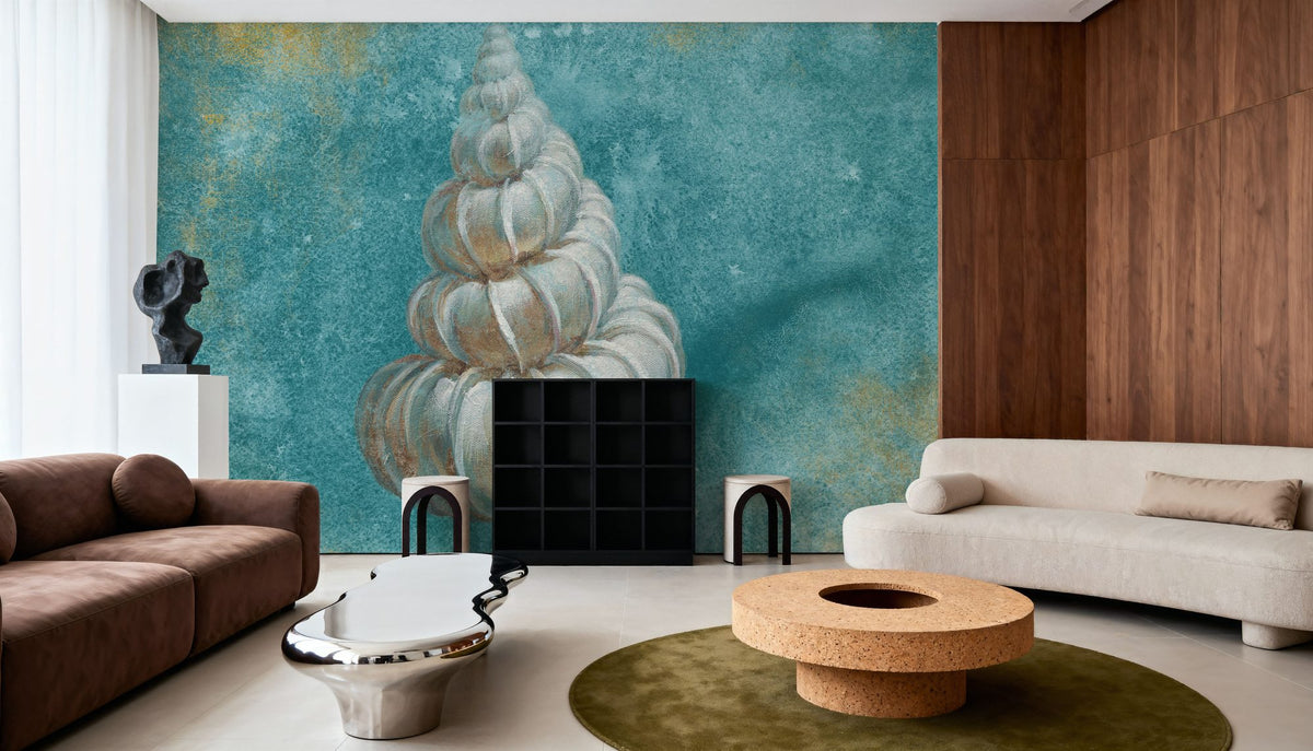 Treasures From the Sea Aqua I Mural Wallpaper - room preview 06