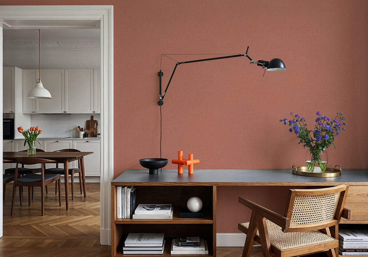 Faux Sand Stucco Finish, Peach Mural Wallpaper - room preview 06