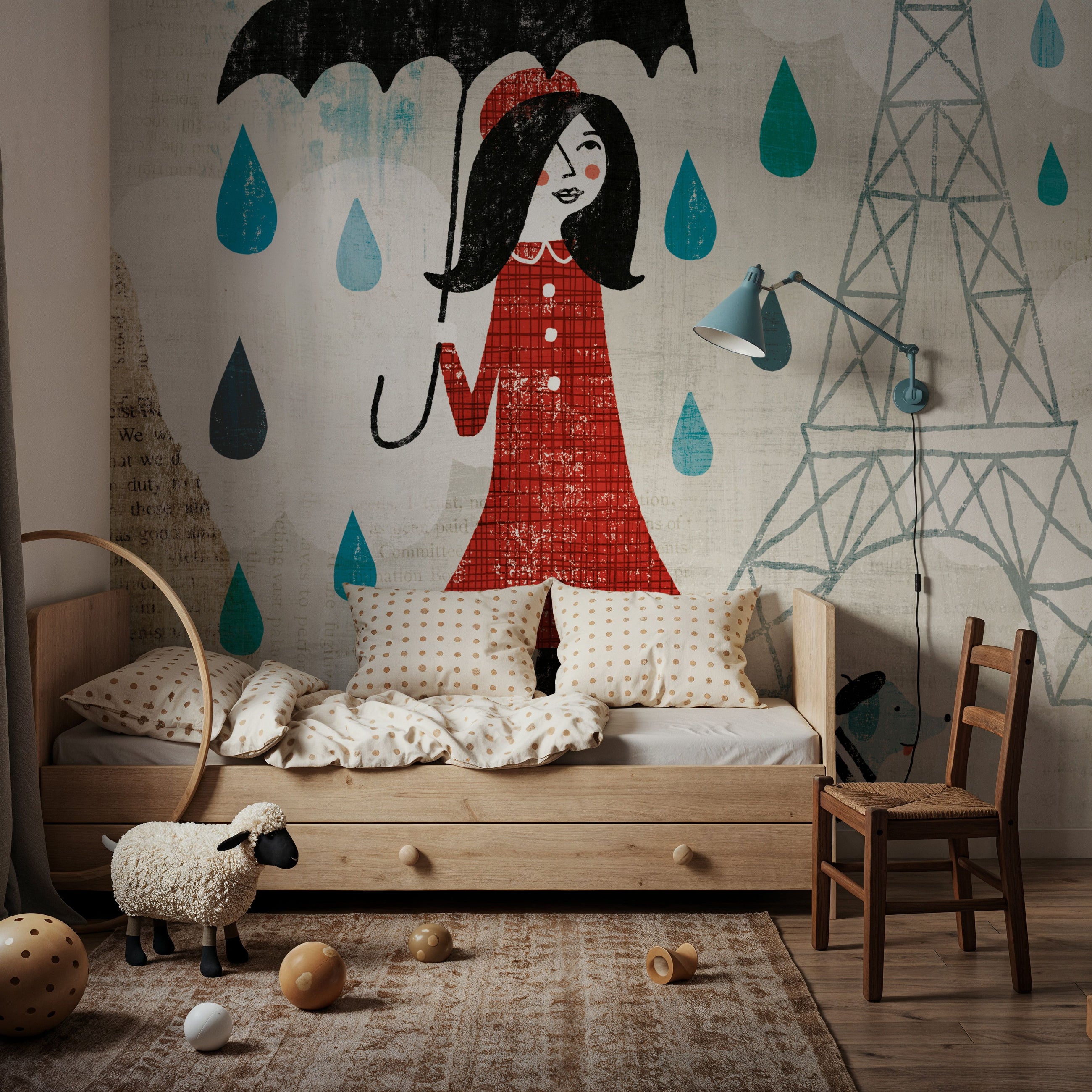 Rainy Day Paris Mural Wallpaper