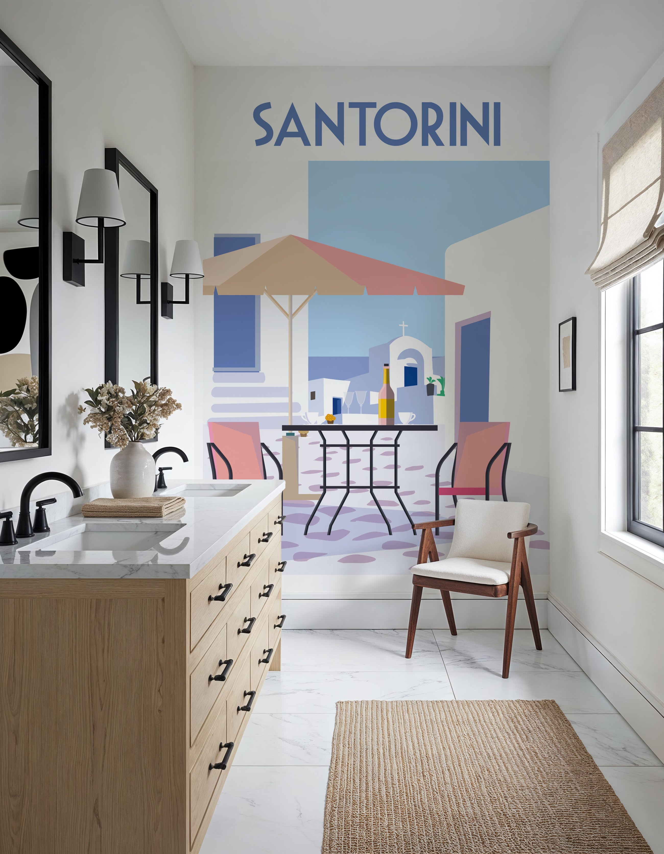 Santorini I Mural Wallpaper