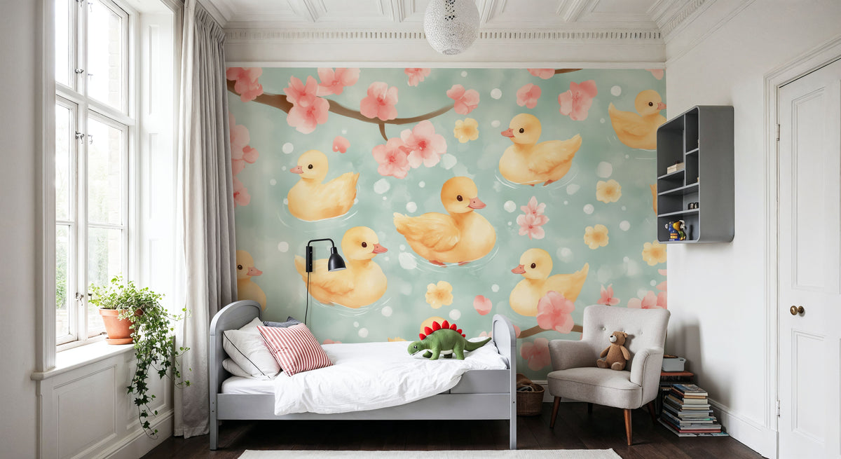 Darling Ducklings Mural Wallpaper - room preview 06