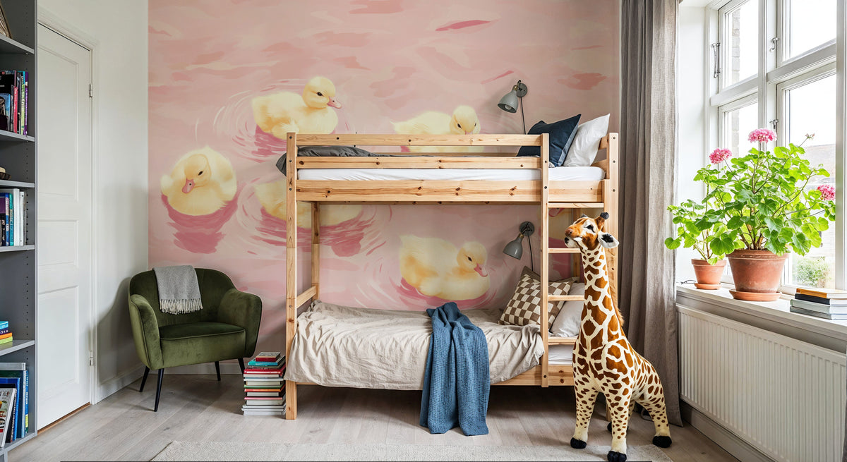 Pretty Ducklings Mural Wallpaper - room preview 06