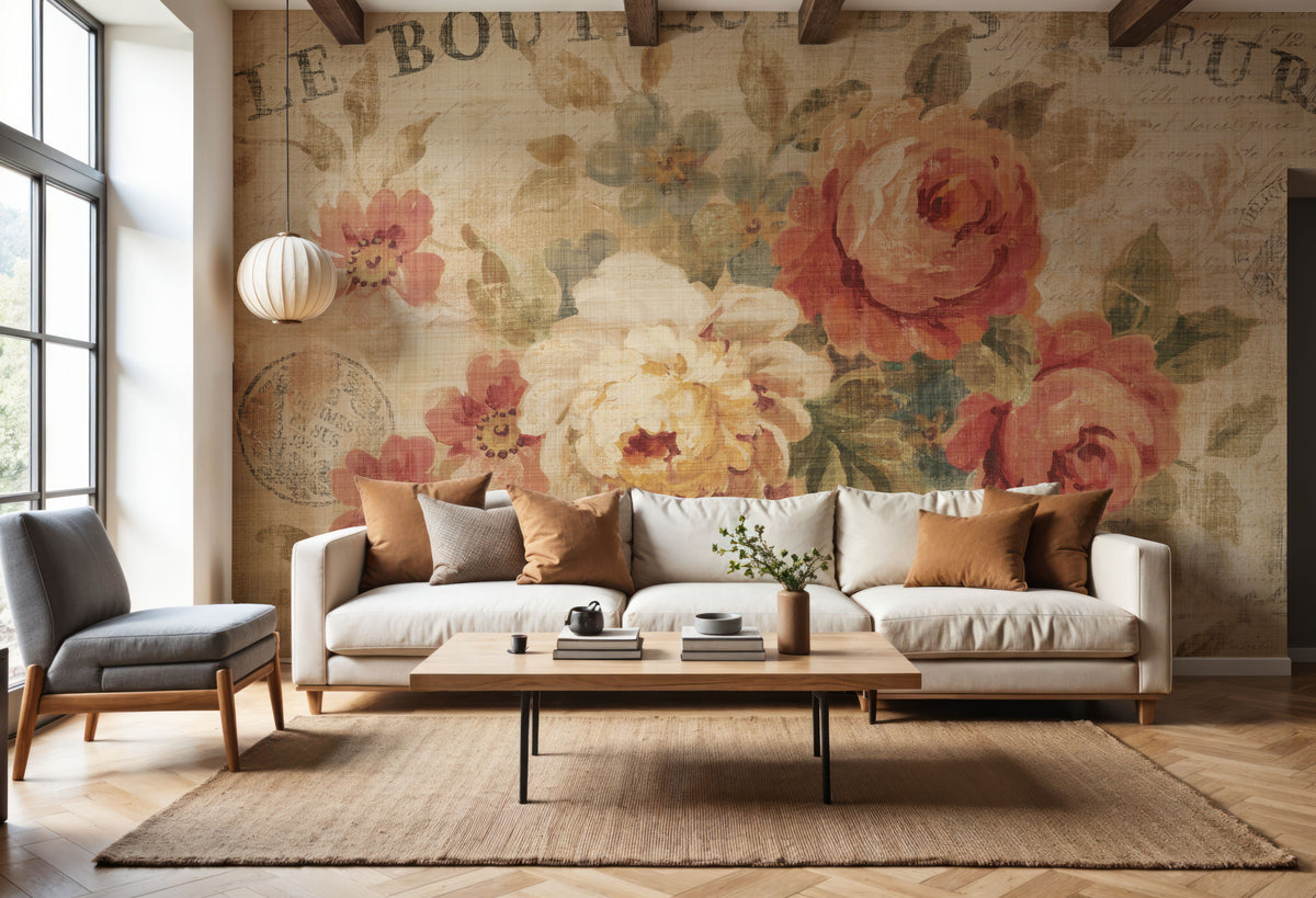 Parisian Flowers III Mural Wallpaper - room preview 06