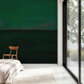 Green Horizon, Watercolor Mural Wallpaper - room preview 06