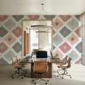 Ikat Pattern V Mural Wallpaper - room preview 06