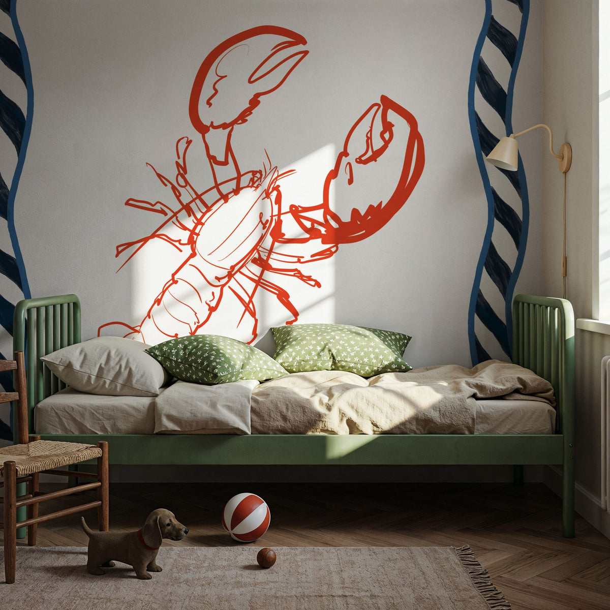 Sea Doodles III Mural Wallpaper - room preview 06