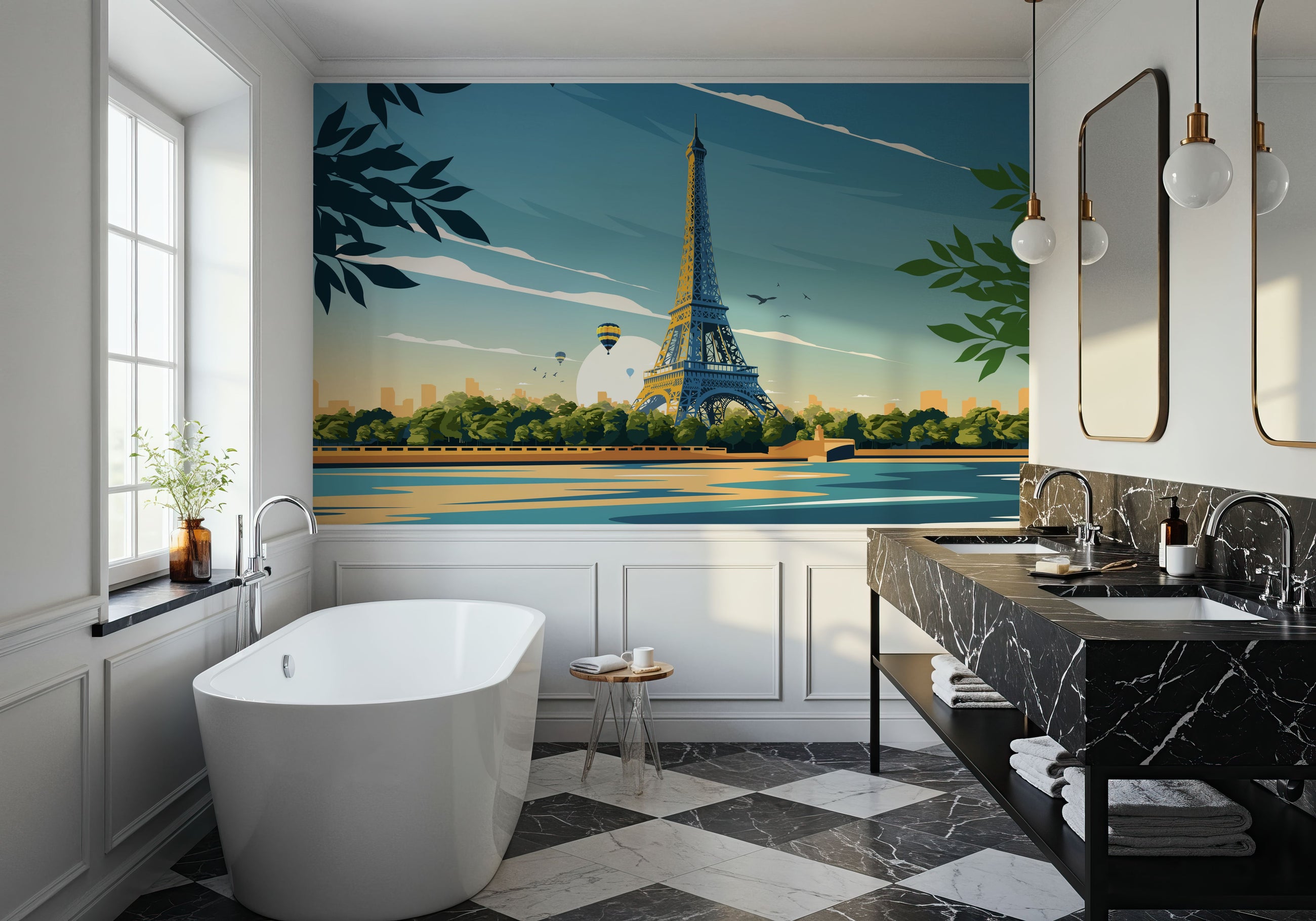 Travel Paris Mural Wallpaper