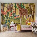 Giraffe in Nature Mural Wallpaper - room preview 06