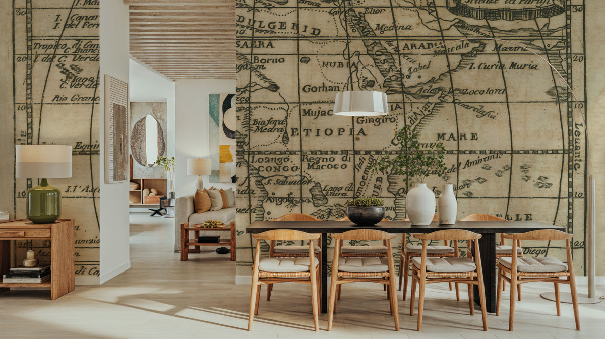Old Africa Map Mural Wallpaper - room preview 06