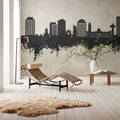 Hobart Australia Skyline Concrete Mural Wallpaper - room preview 06