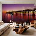 Illuminated Twilight Pier Mural Wallpaper - room preview 06