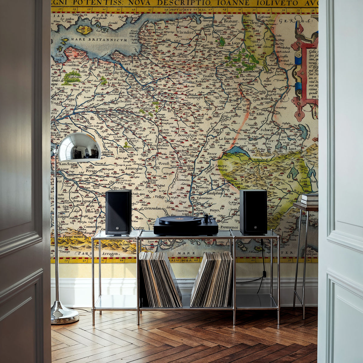 Old Map of France, 1570 Mural Wallpaper - room preview 06