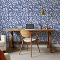 Olive Tree, Indigo Mural Wallpaper - room preview 06