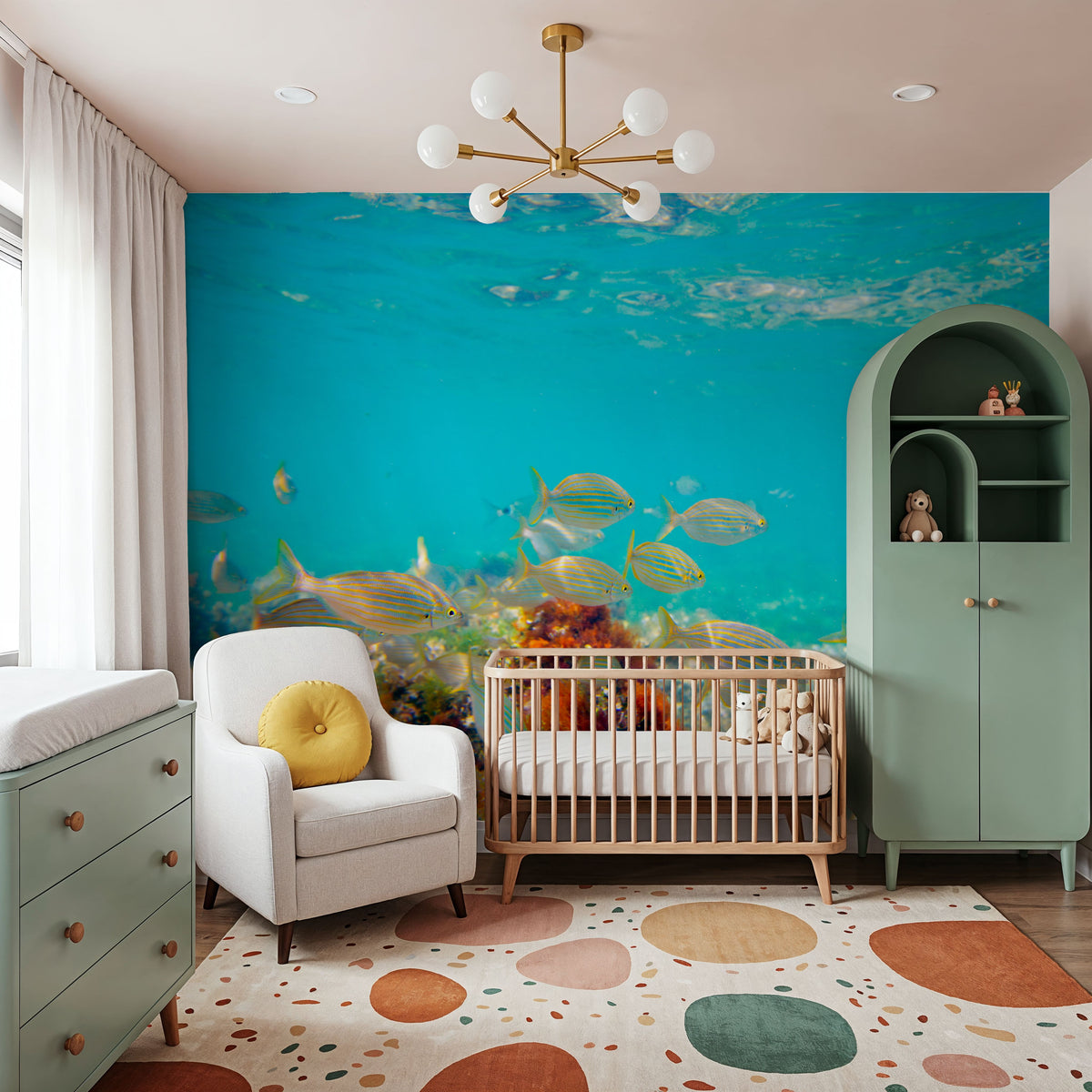 Salema Fish Mural Wallpaper - room preview 06
