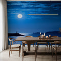 Blue Sunrise Mural Wallpaper - room preview 06