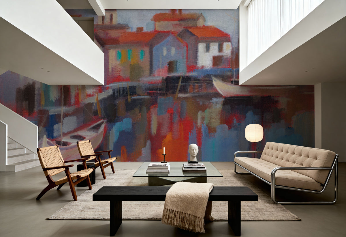 Seaport Village Mural Wallpaper - room preview 06