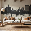 Reading England Skyline Concrete Mural Wallpaper - room preview 06