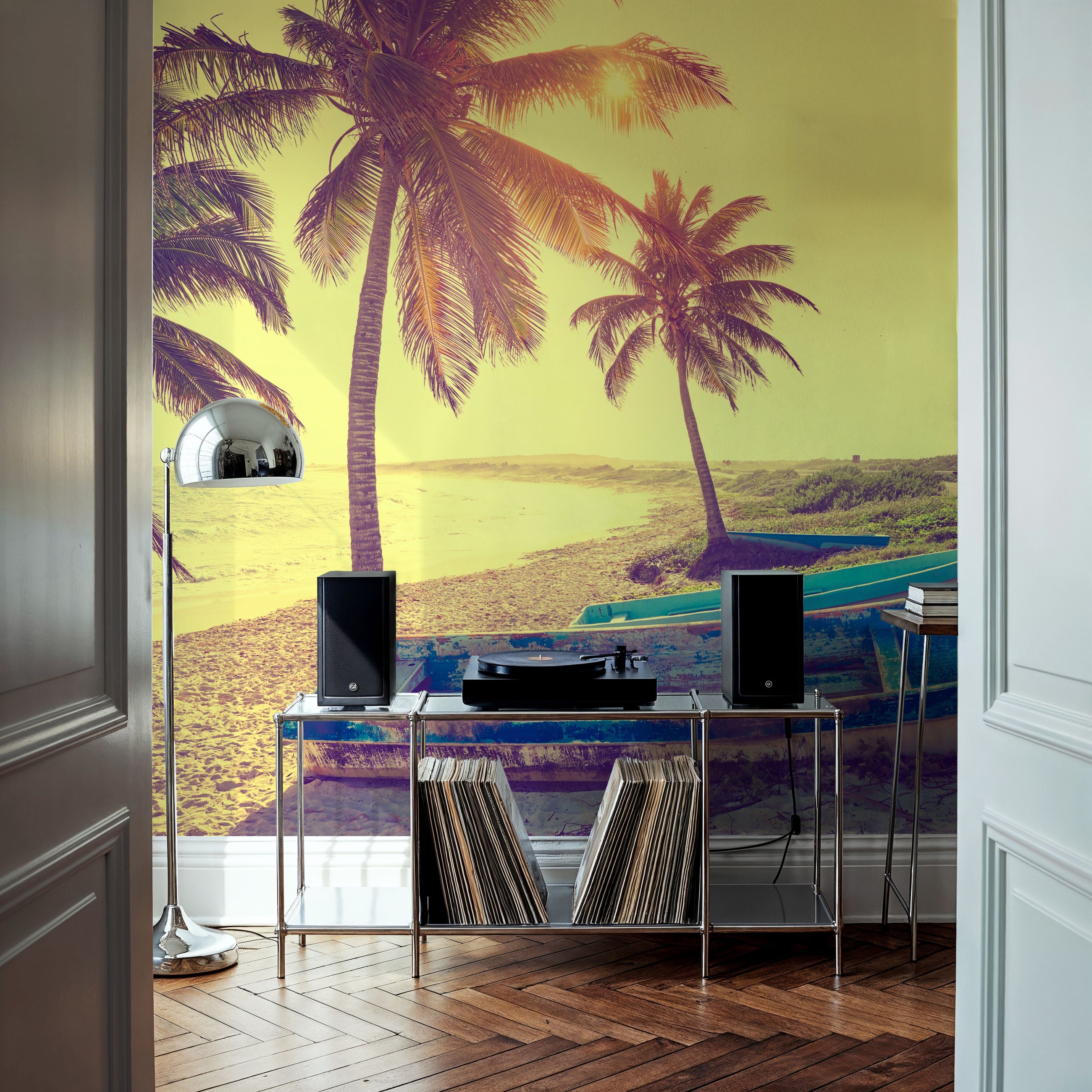 Golden Harbor Retreat Mural Wallpaper