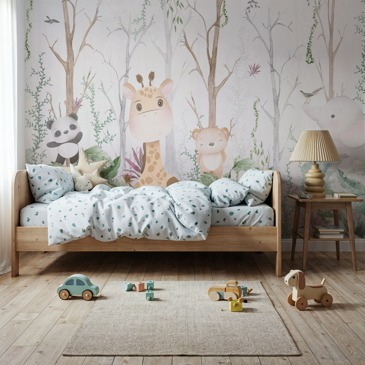 Cute Forest Patrol Mural Wallpaper - room preview 06