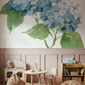 Blue Hydrangea II Mural Wallpaper - room preview 06