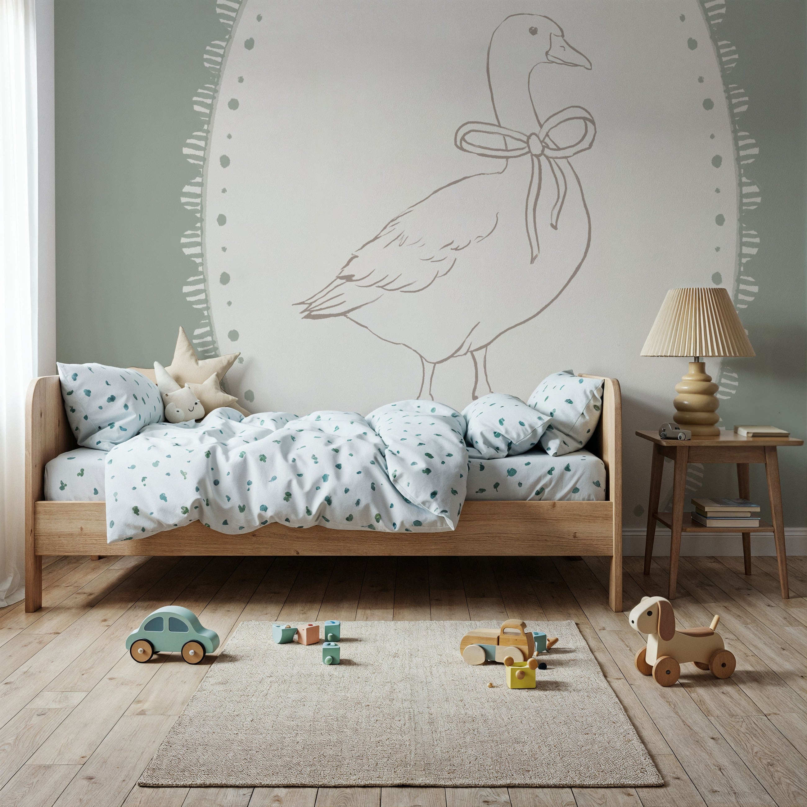 Nursery Duck Mural Wallpaper