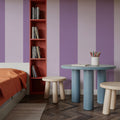 Circus Stripes, Purple on Purple Mural Wallpaper - room preview 06