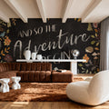 Woodland Whimsy I Black Mural Wallpaper - room preview 06