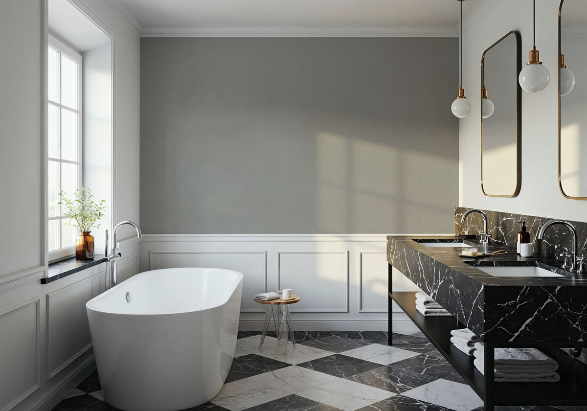 Linen Mist Neutral Collection, Stone Mural Wallpaper - room preview 06