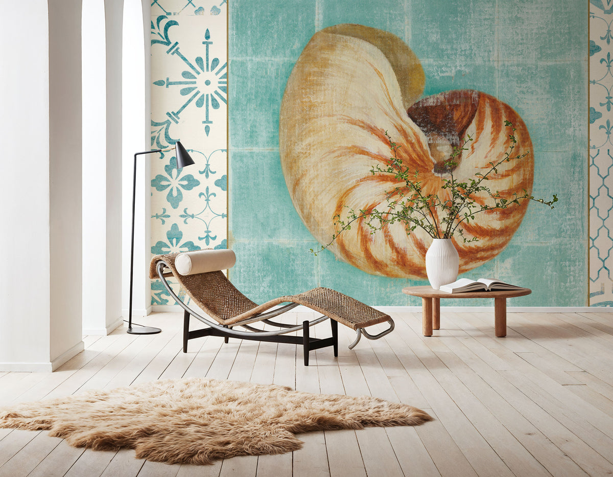 Shell Tiles II Mural Wallpaper - room preview 06