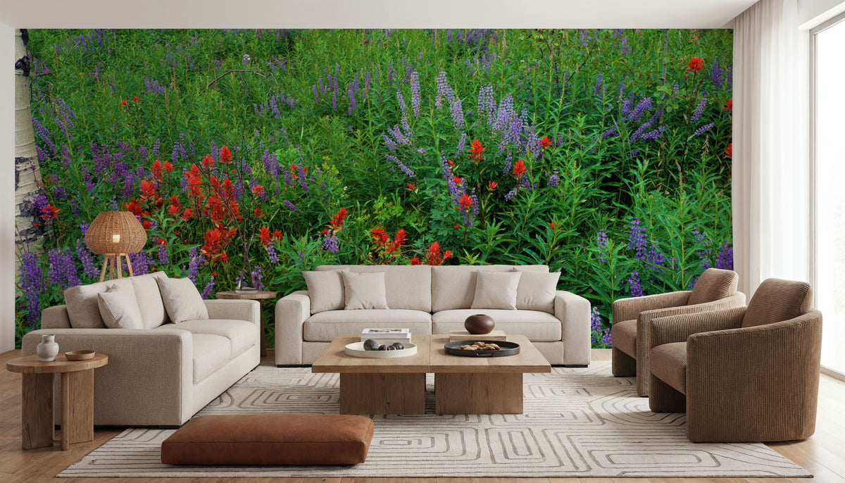 Yellowstone Wildflower Mural Wallpaper - room preview 06
