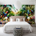 Watercolor Jungle Mural Wallpaper - room preview 06