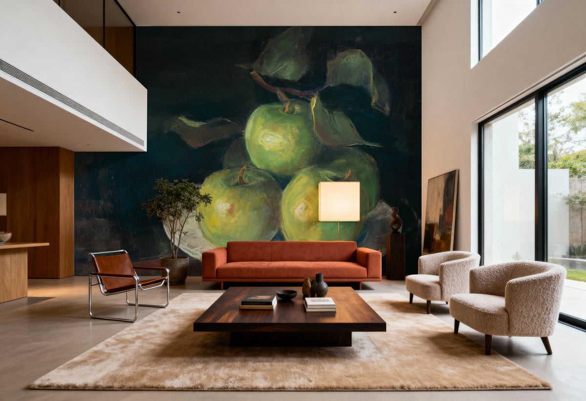 Green Apples II Mural Wallpaper - room preview 06