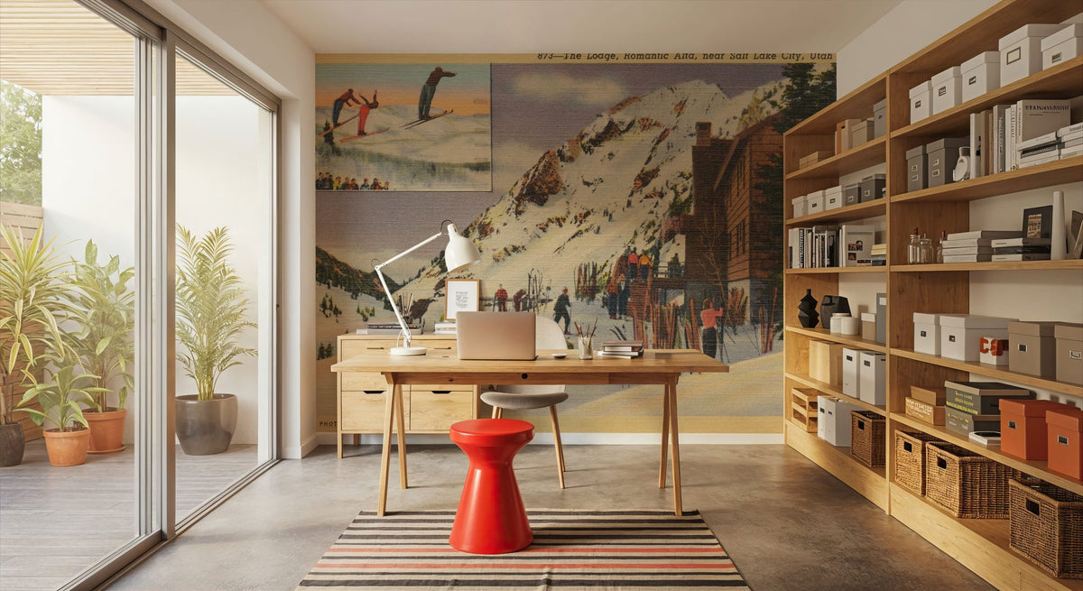Salt Lake City Postcard Mural Wallpaper - room preview 06