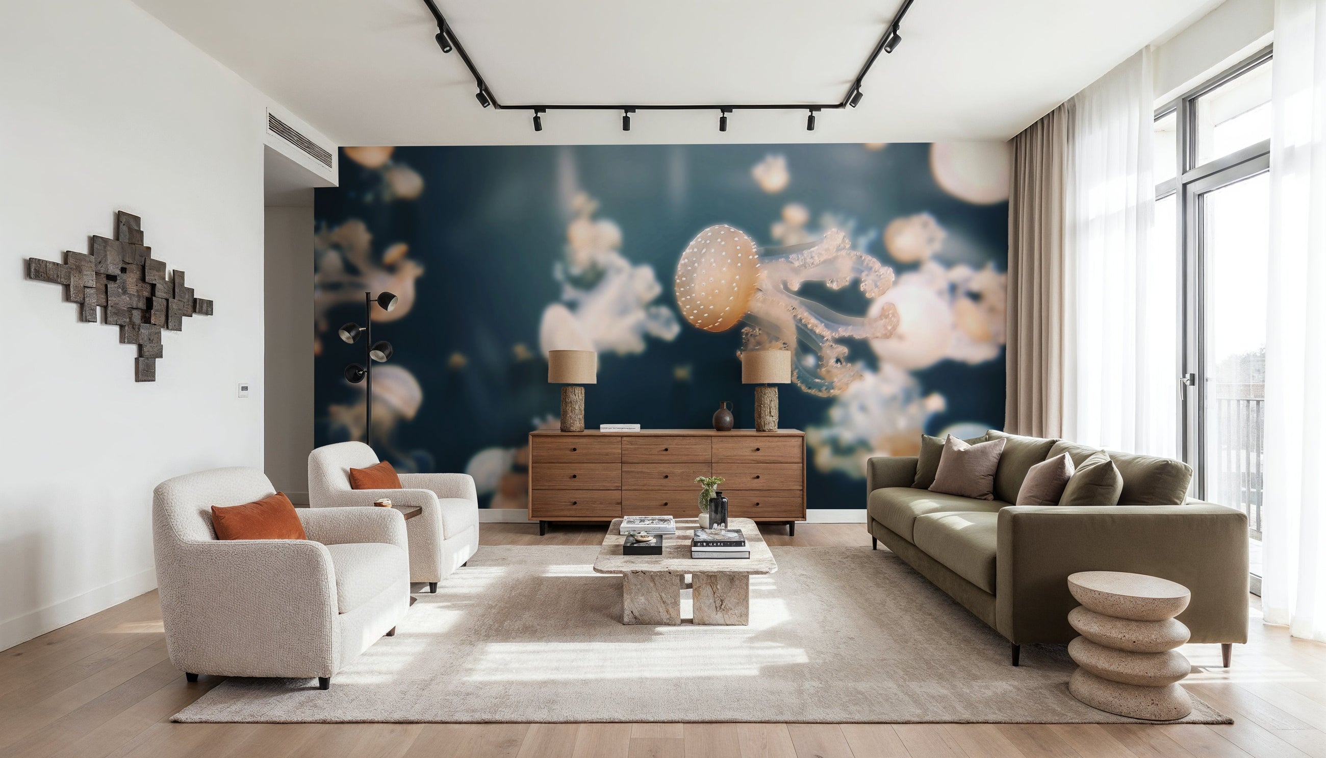 Baby Jellyfish Mural Wallpaper