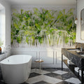 Wild Green Leaves Mural Wallpaper - room preview 06