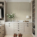 Textured Lines, Beige Mural Wallpaper - room preview 06