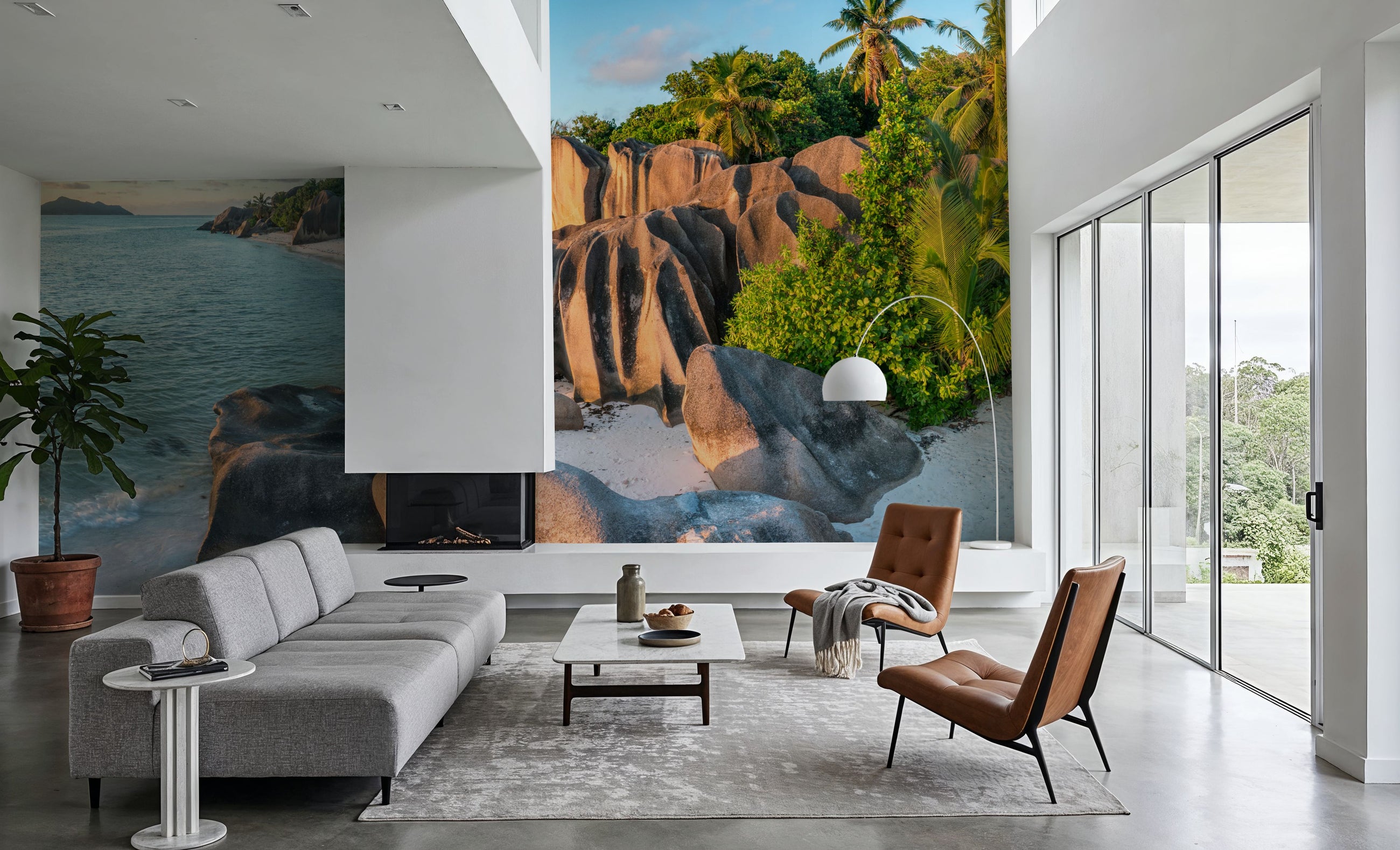 Anse Beach Mural Wallpaper