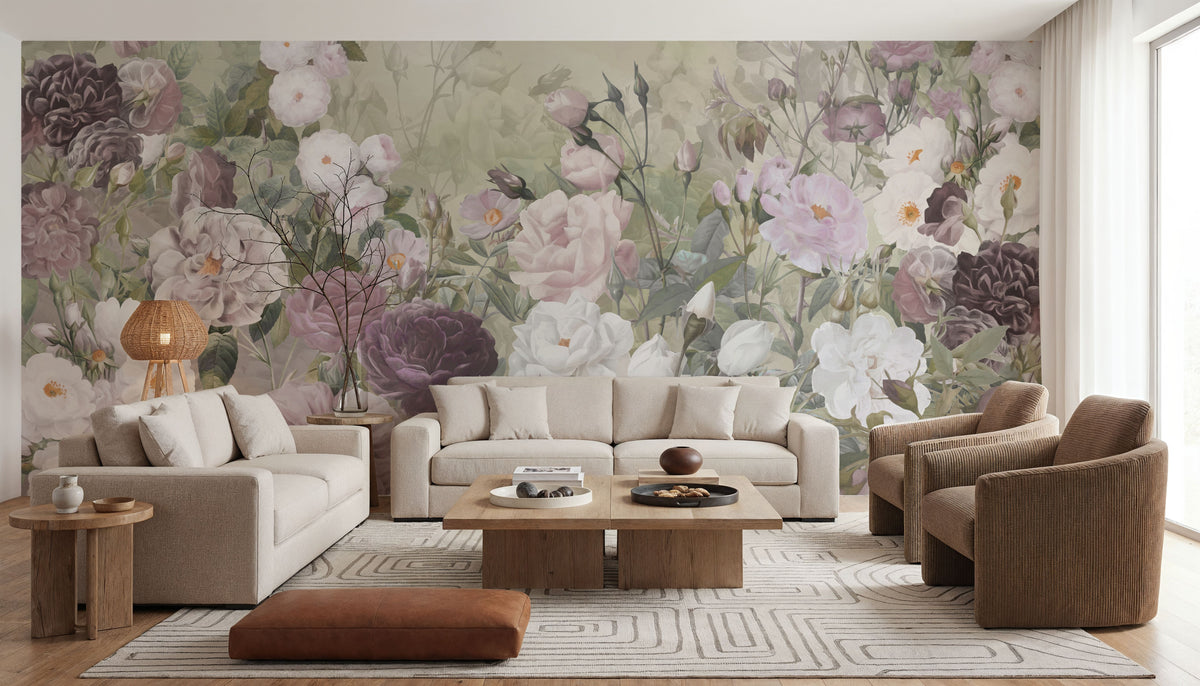 Rose Garden Yellow Mural Wallpaper - room preview 06