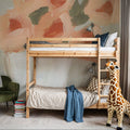 Floral on Checks Mural Wallpaper - room preview 06