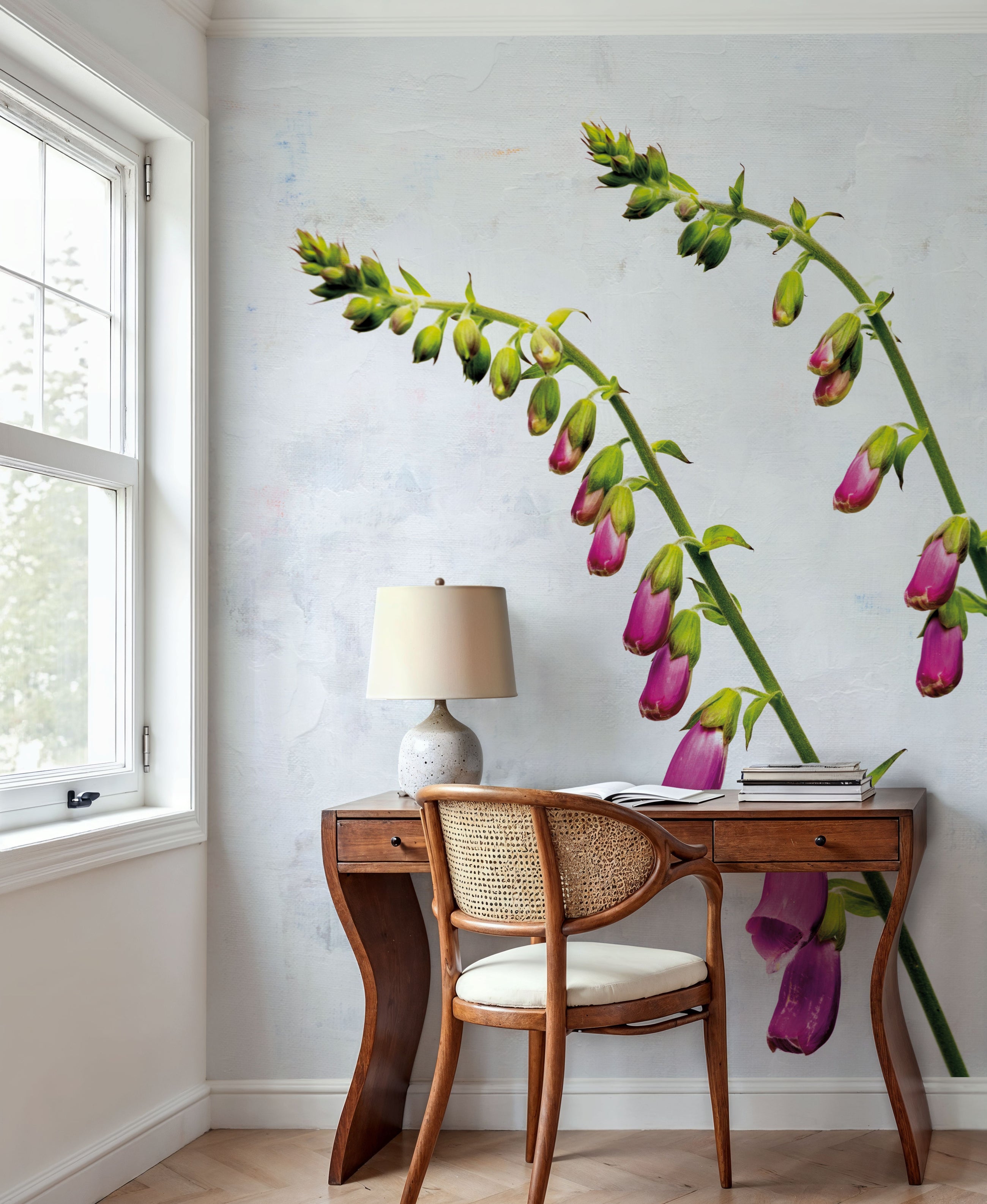 Bending Foxgloves Mural Wallpaper