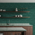 Woodland Waves Tropical Green Mural Wallpaper - room preview 06