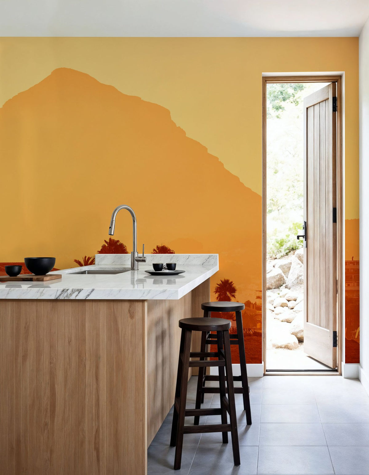 Mediterranean Sunset Mural Wallpaper - room preview 06