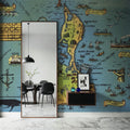 Greetings From Keys Map Mural Wallpaper - room preview 06