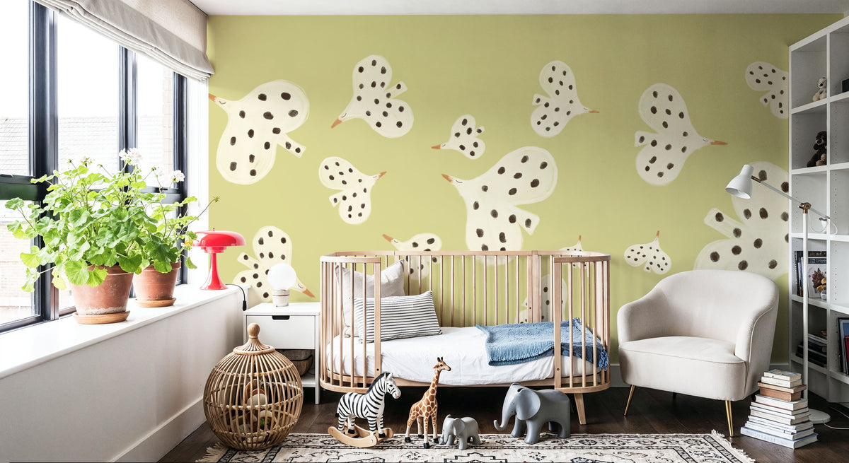 Birds Flying High, Hay Mural Wallpaper - room preview 06
