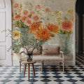 Dahlias in Vases Mural Wallpaper - room preview 06