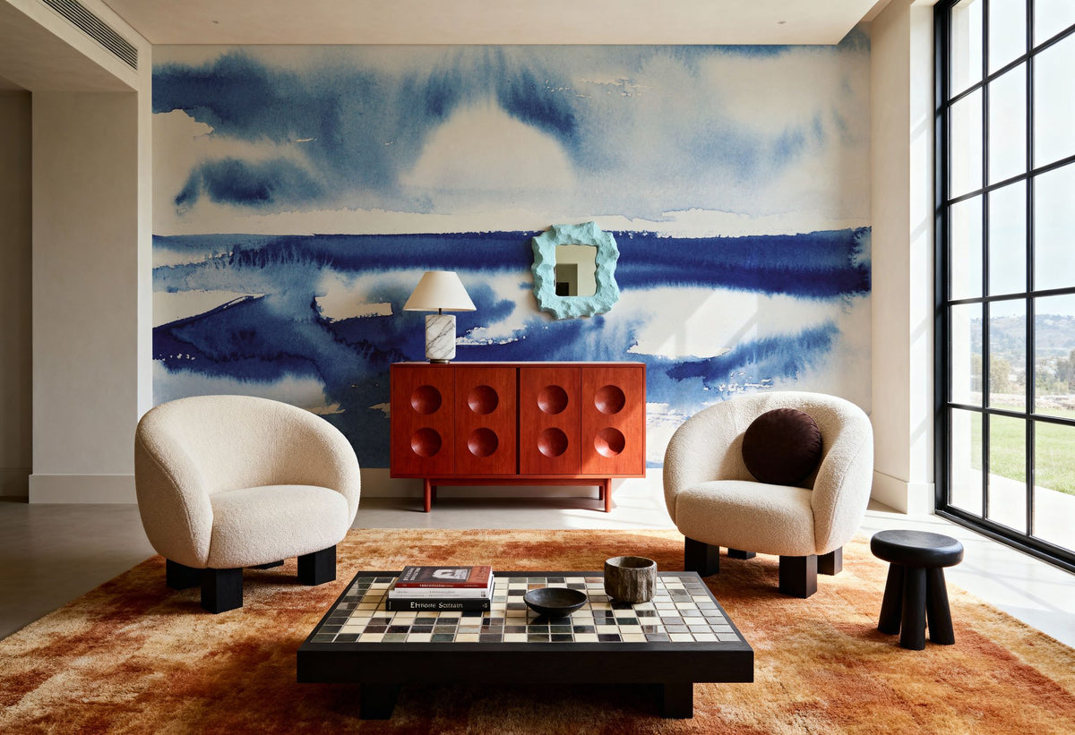 Ocean Blue Pt.2 Mural Wallpaper - room preview 06