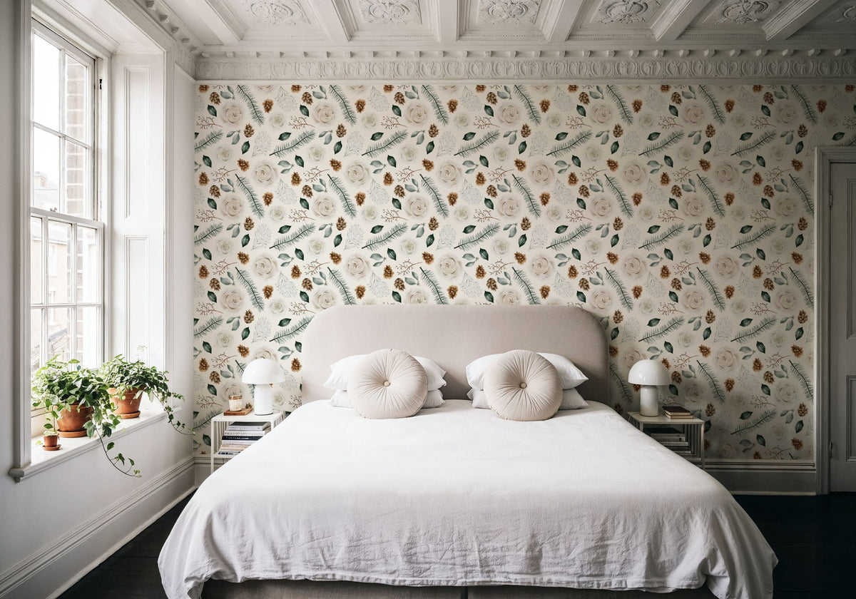Winter Green Mural Wallpaper - room preview 06