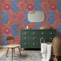 Painterly Tigers Orange Mural Wallpaper - room preview 06