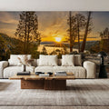 Snow Melting At Lake Tahoe Mural Wallpaper - room preview 06